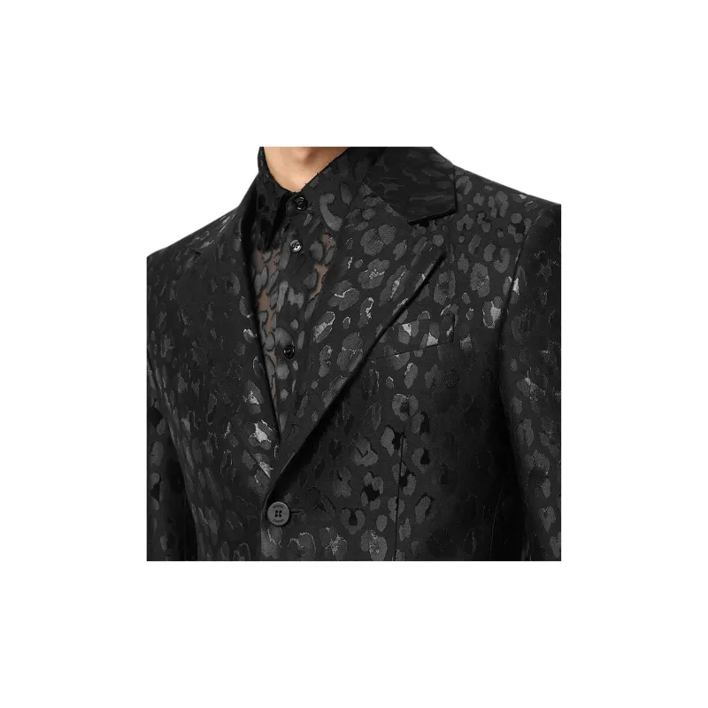 VERSACE Pattern-Printed Single-Breasted Tailored Blazer-4