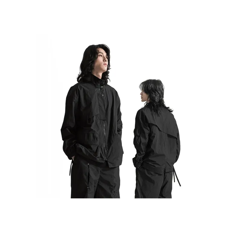 HUANXIANGZHE Jackets Unisex Black-2
