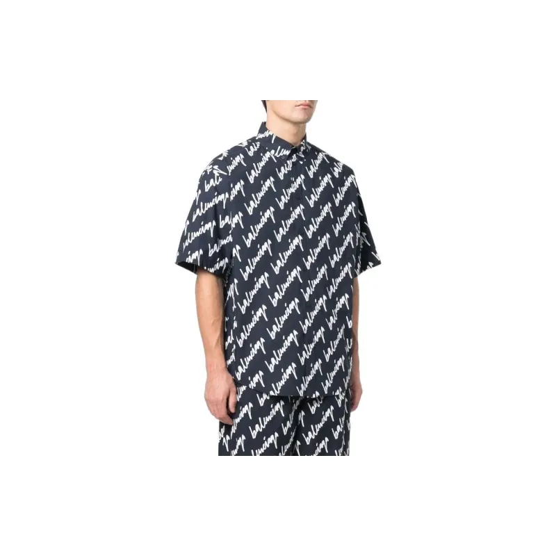 Balenciaga Short Sleeve Large Fit Shirt-2