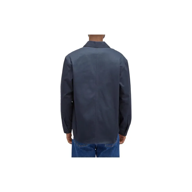 Maison Kitsune Logo embroidered Cotton Shirt-2