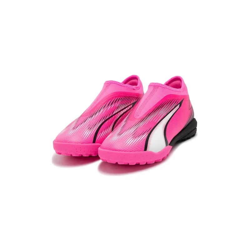 PUMA Ultra Match Wear Resistant Coverage Low Top Kids' Soccer Shoes Pink White Black Kids'-2