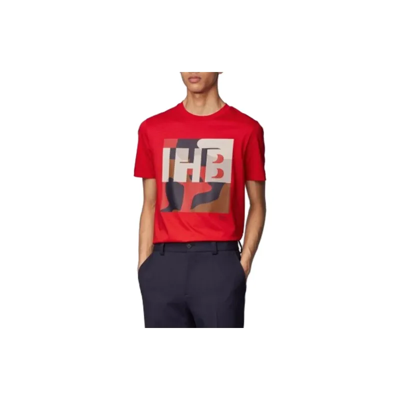 HUGO BOSS T-Shirts Men Red-1