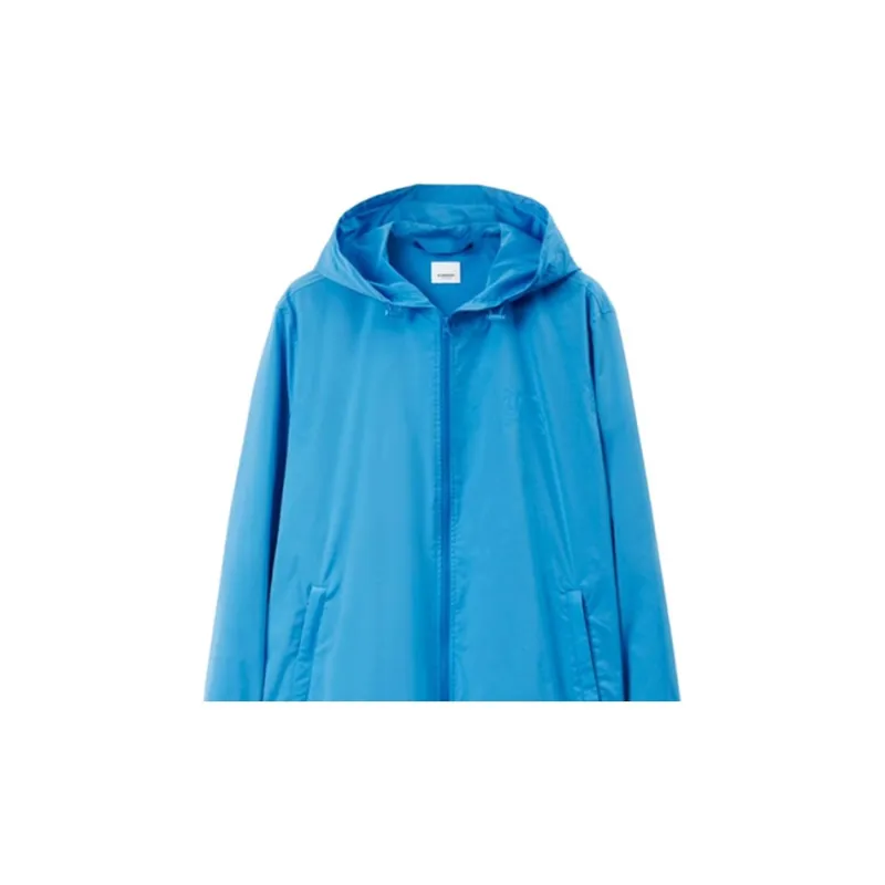 Burberry Trench Coats Men Sky Blue-4