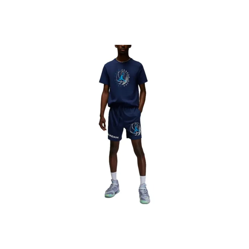 Jordan Sport Casual Shorts Men Navy Blue-2