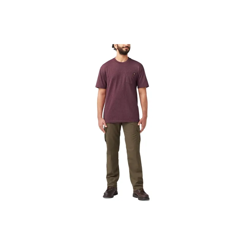 Dickies Heavyweight Heathered Short Sleeve Pocket T-Shirt T-Shirt Men's Burgundy-3