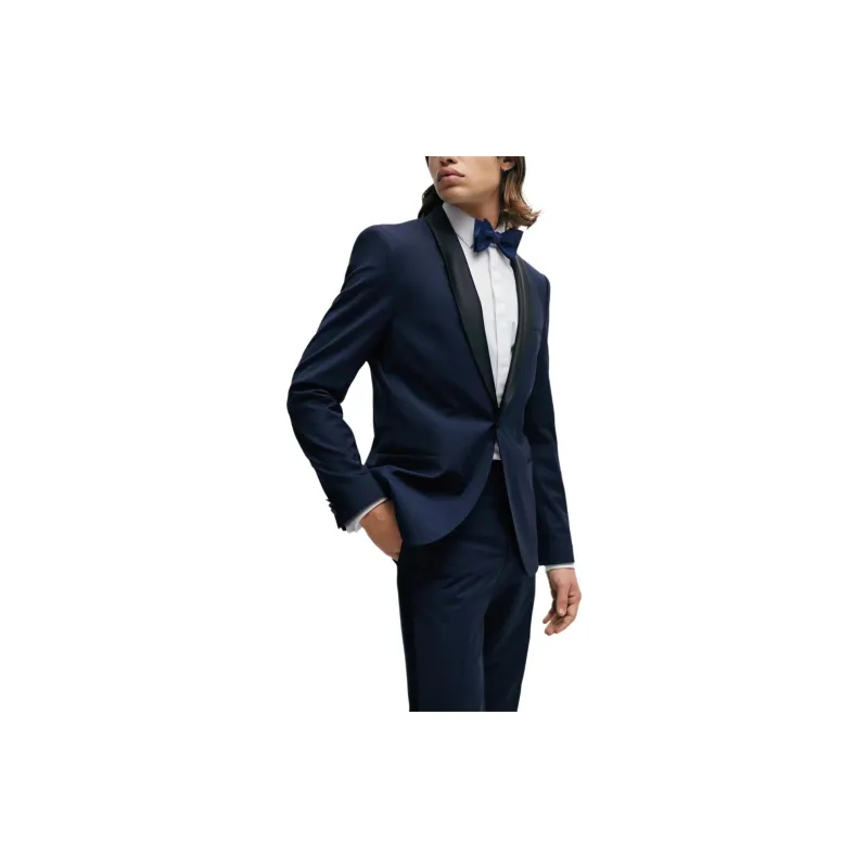 HUGO BOSS Slim-Fit Dress Shirt In Stretch-Cotton Satin Shirt Men's White-5