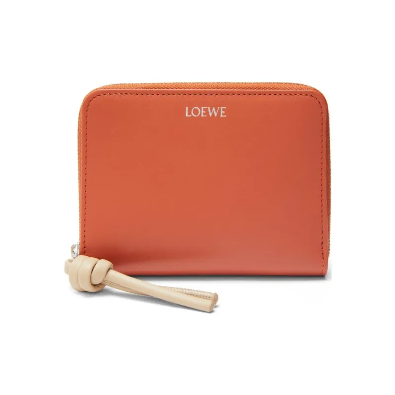 LOEWE Shiny Nappa Calfskin Wallet Women's Maple-0