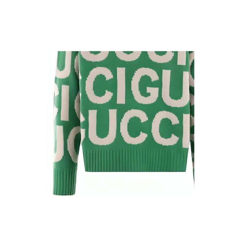 GUCCI All Over Logo Intarsia Knit Sweater-4