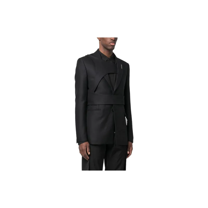 HELIOT EMIL Carabiner detail Striped Blazer-1