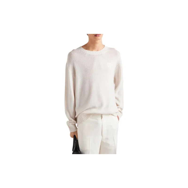 PRADA SS24 Cashmere Sweater Men's White-3