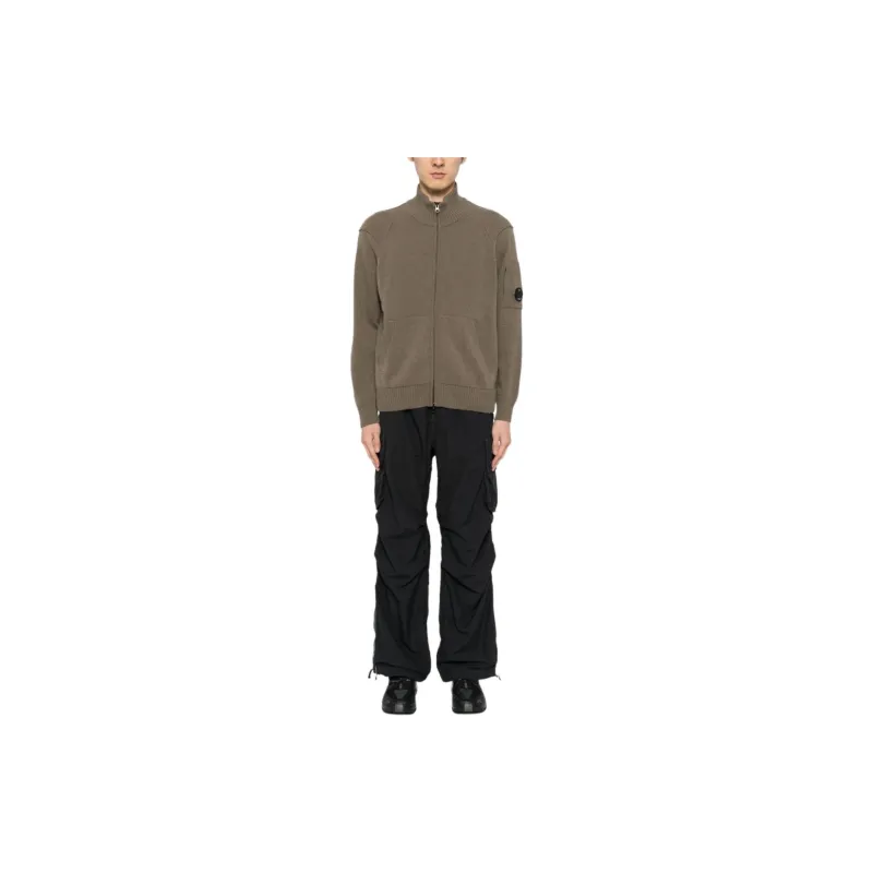 C.P.Company Waffle knit Roll neck Cardigan-1