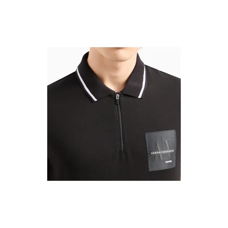 ARMANI EXCHANGEAE SS24 Polo Shirt Men's Black-4