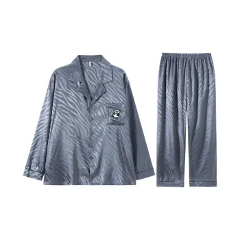 Qiao Ni Tong Pajama Set Men's Steel Blue