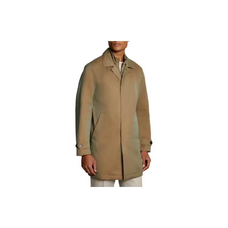FAY Morning Coat Raincoat In Gabardine Coats Men's Brown-2