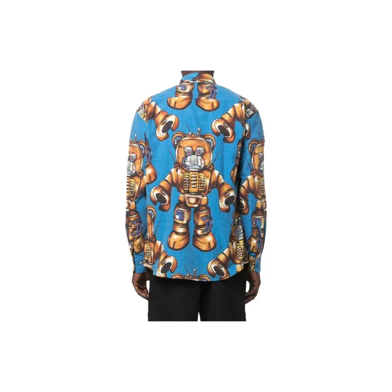 MOSCHINO Shirts Men Blue-2