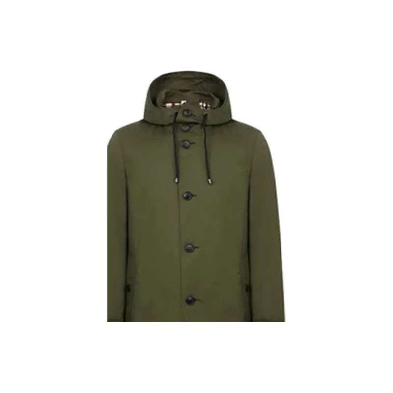 Burberry Trench Coats Men Army Green-5
