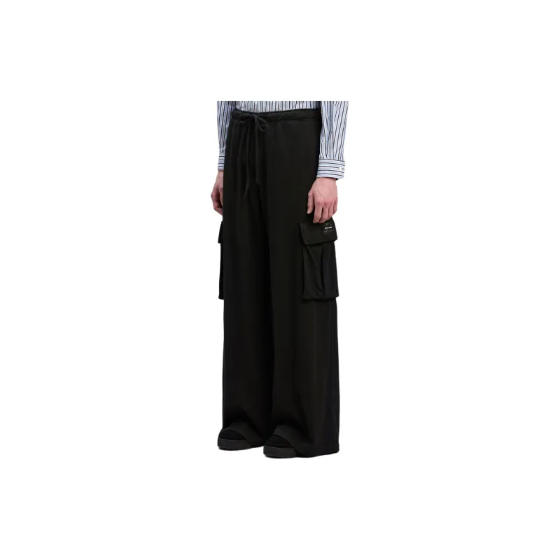 PALM ANGELS Wide leg Jersey Cargo Pants-3