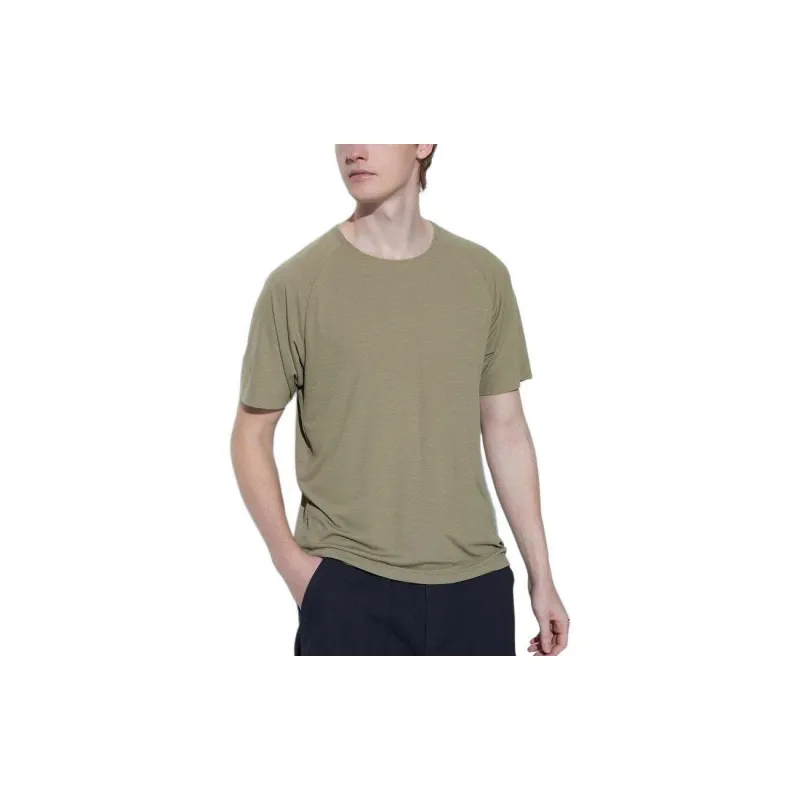 UNIQLO Raglan Sleeve T Shirt Unisex Olive-2