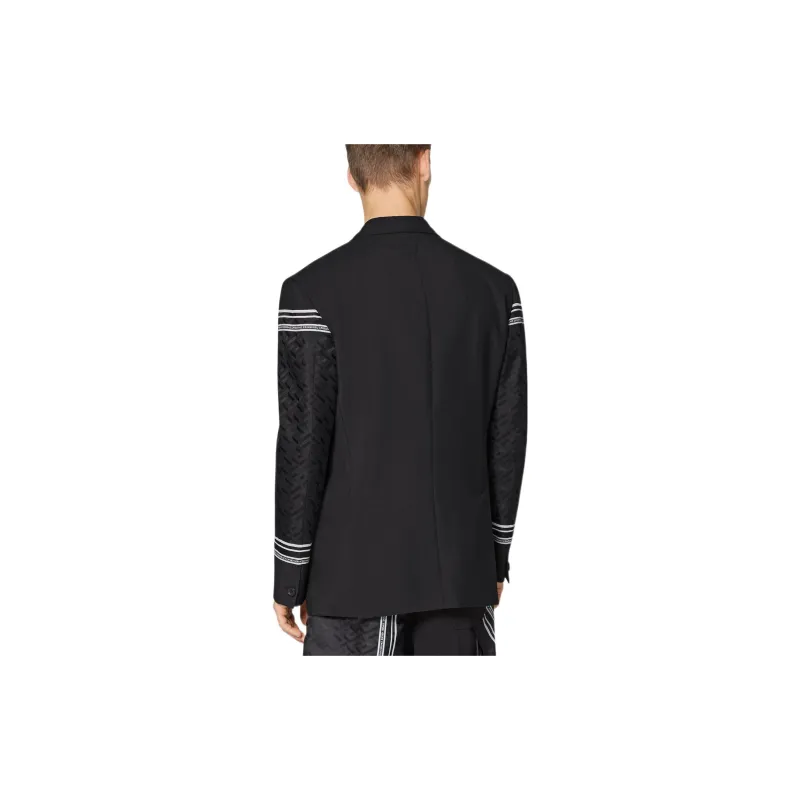 VERSACE Greca Single-Breasted Long Sleeved Blazer-2
