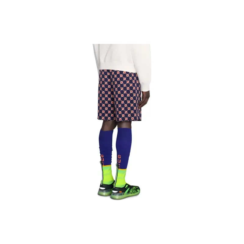 GUCCI Gg Hexagon Silk Crepe Shorts-1