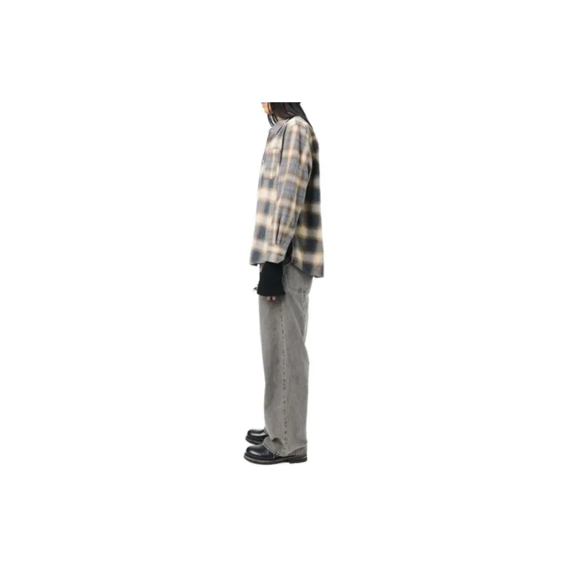 OUR LEGACY Above Check Pattern Buttoned Shirt-5