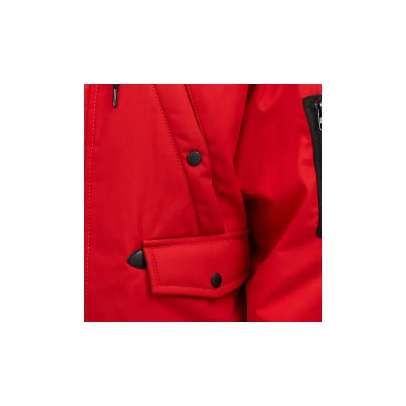 COACH Parka Coats Men Red-4