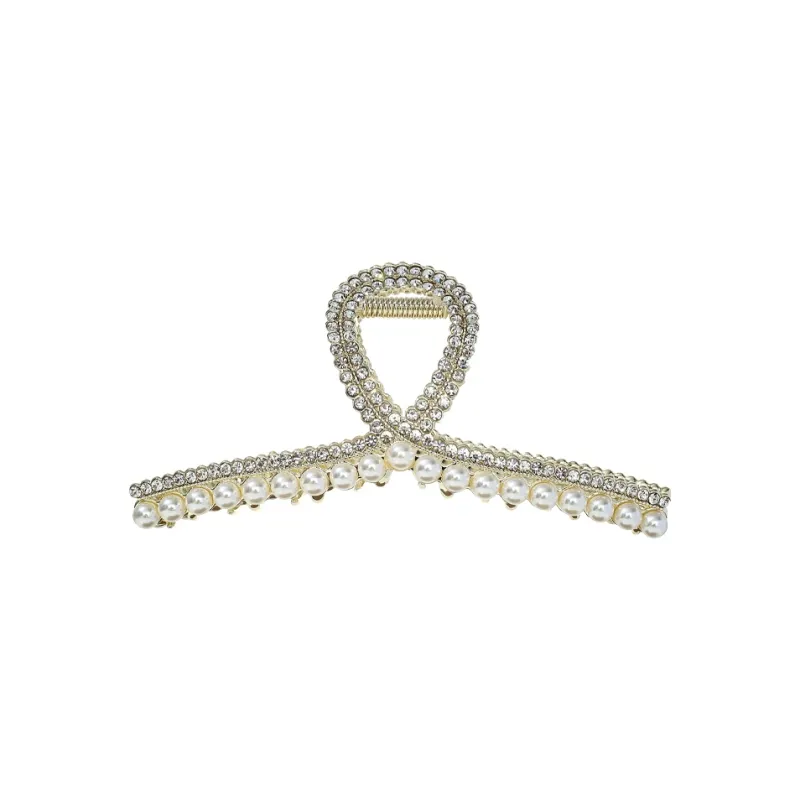 Yiru Artificial Crystal Round Alloy Beads Hair Clips Women's-0