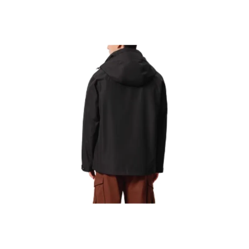 PELLIOT Classic 1.0 Water Resistant Windproof Breathable Wear Resistant Warm Windbreaker Jacket Unisex Obsidian Black-2