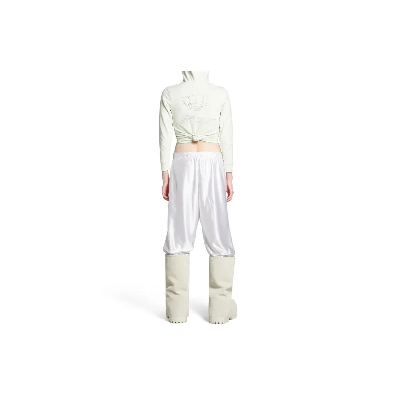 Balenciaga FW24 Knitted Sports Pants Loose Fit Style Unisex White-3