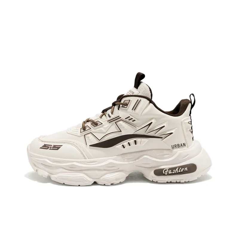 URBAN AUTHENTIC Slip Resistant, Abrasion Resistant, Coverage Height Increasing Low Top Chunky Sneakers Men's-0