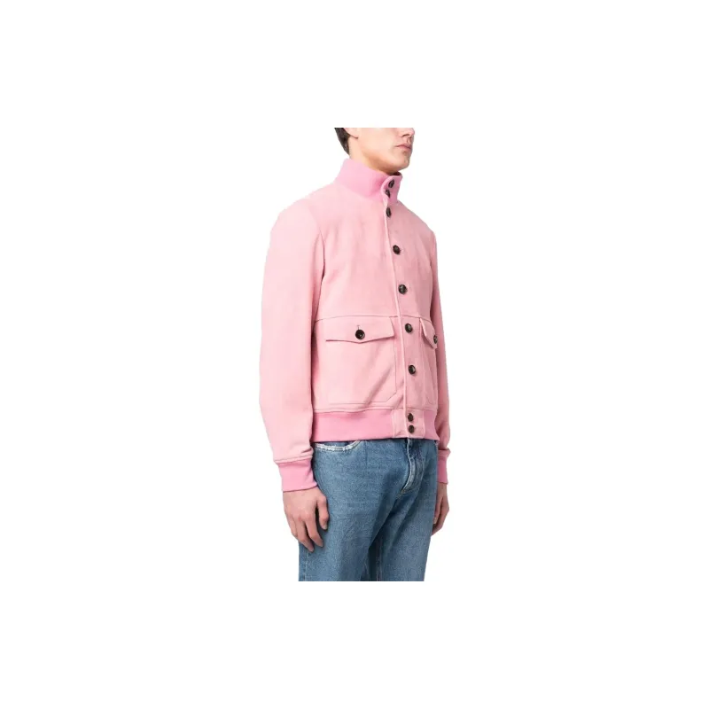 BALLY Button up Leather Bomber Jacket-3