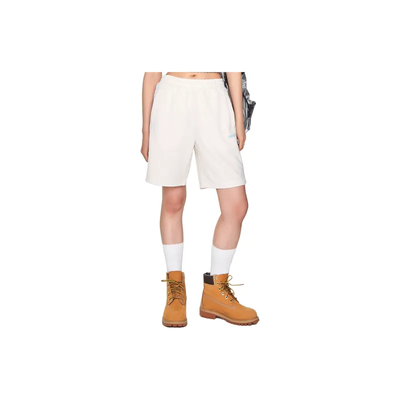 Nerdy Casual Shorts Unisex Cream-2