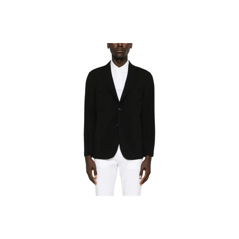 EMPORIO ARMANI Hooded Single breasted Blazer-4