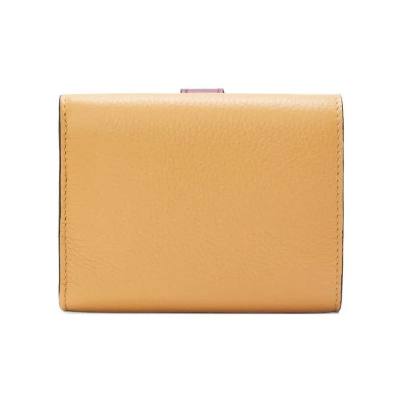 LOEWE Soft Grained Calfskin Wallet Women's Cookie & Deep Red-1