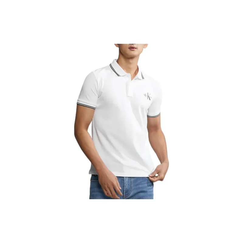 CALVIN KLEIN Polo Shirt Men Bright White-2