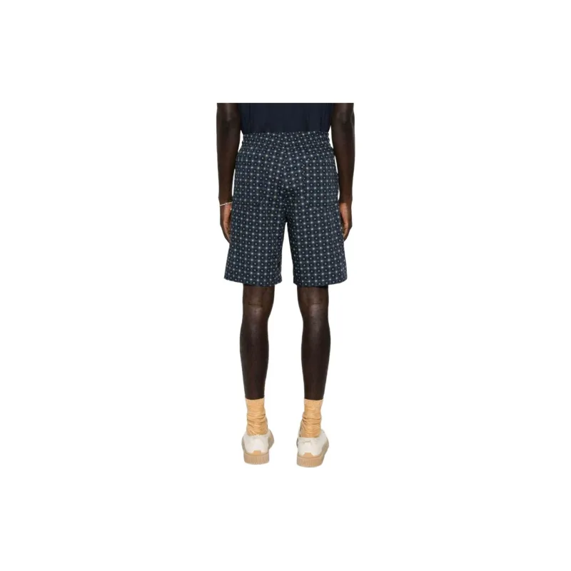 A.P.C Vincento Geometric Pattern Drawstring Shorts-3