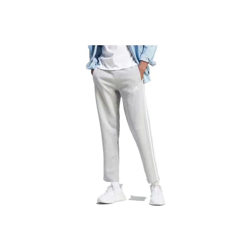Adidas Free Shipping With AdiClub Essentials 3 Stripes Open Hem Fleece Pants-1