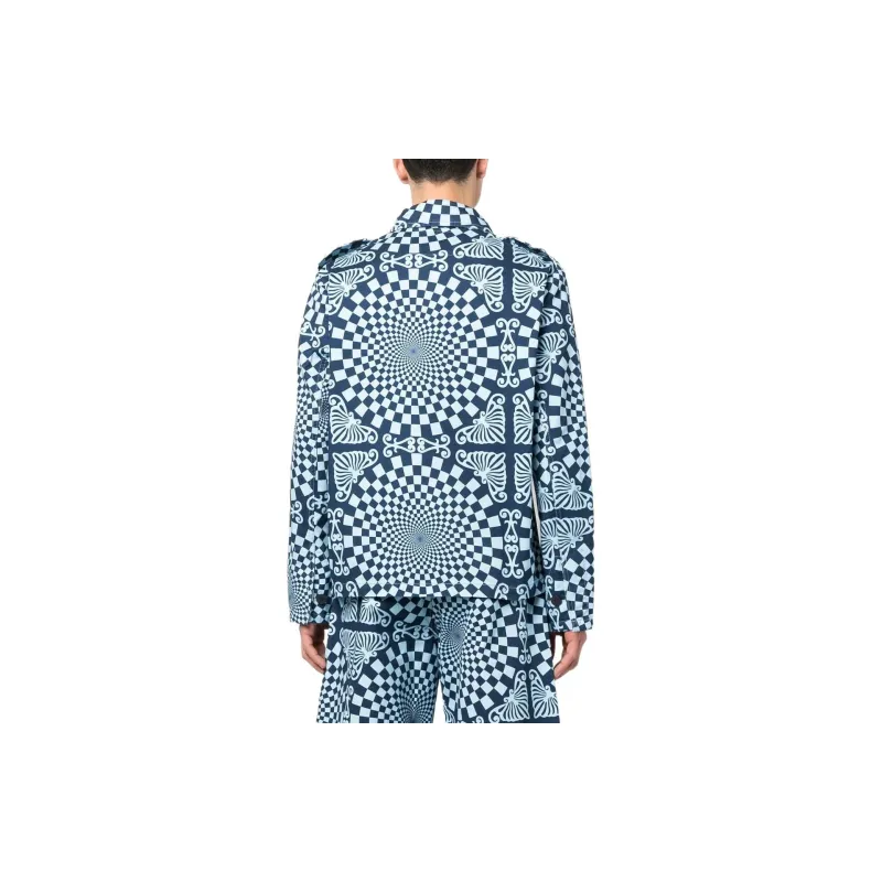 BLUEMARBLE Folk Checkerboard Print Overshirt-2