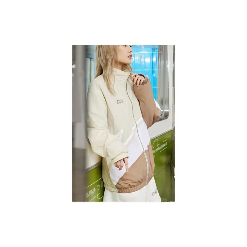 LiNing Sports Fashion Collection Jacket Unisex Bone White-5