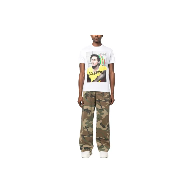 Dsquared2 Graphic Printed Crewneck T Shirt-1
