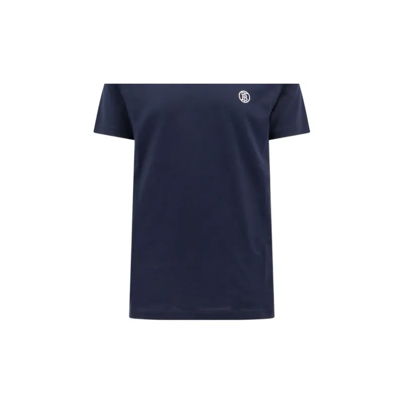 Burberry Logo Embroidered Crewneck T Shirt-7