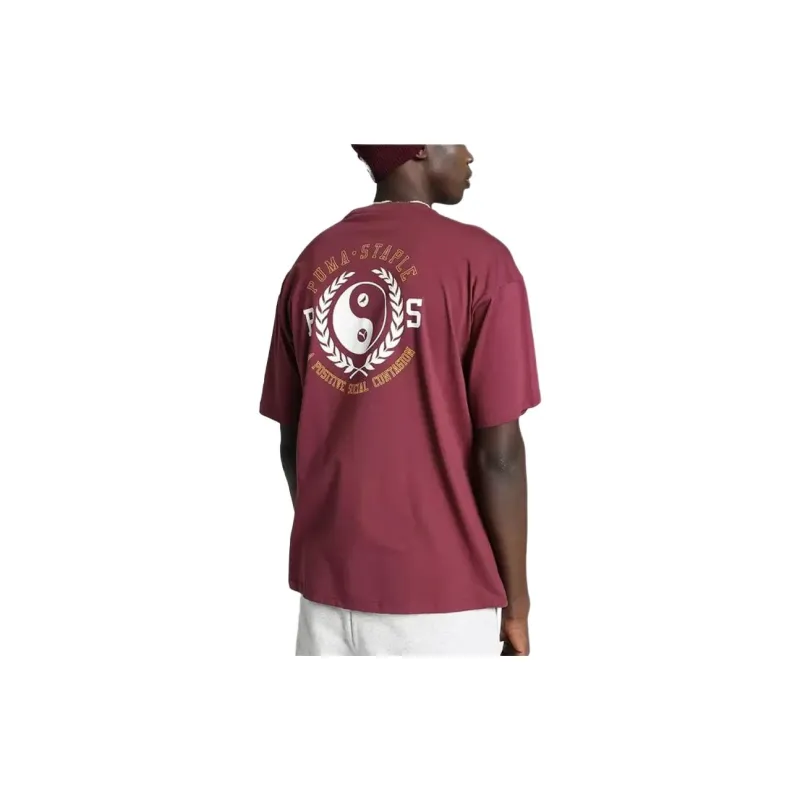 PUMA x Staple T-Shirt Men's Burgundy-3