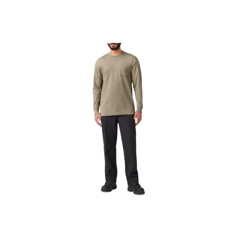 Dickies Heavyweight Long Sleeve Pocket T Shirt Men's Brown-3