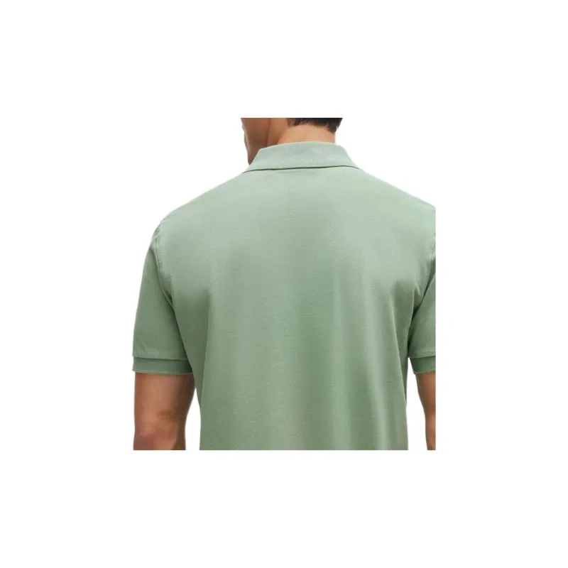 HUGO BOSS Logo embroidered Cotton Polo Shirt-5