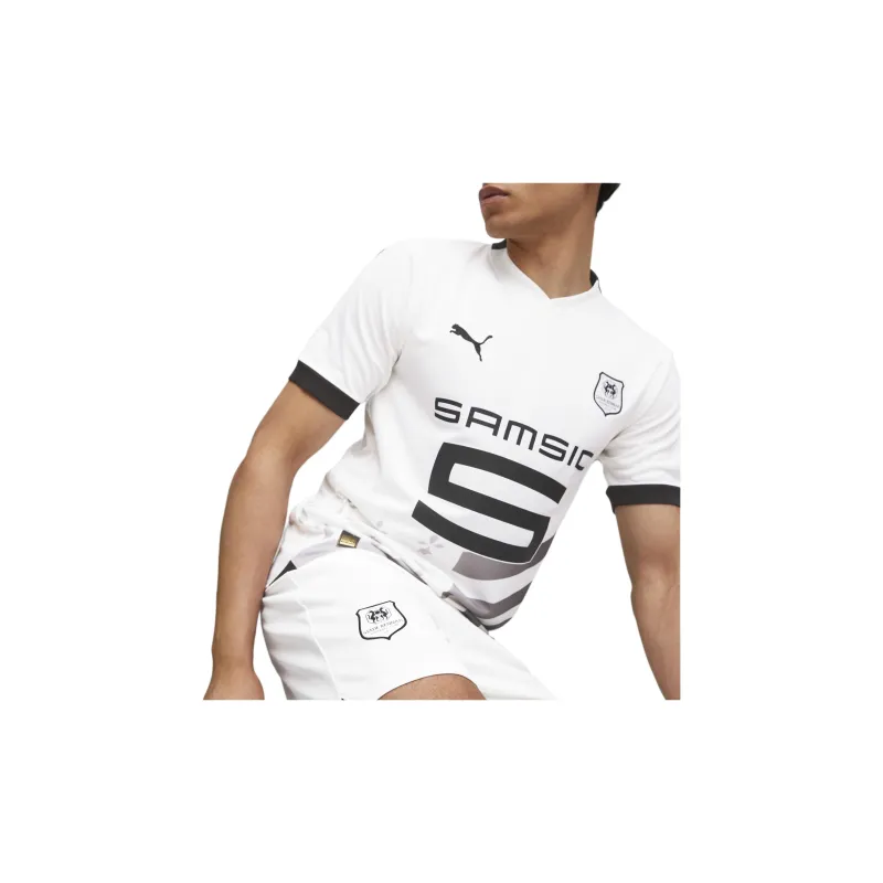 PUMA Stade Rennais F.C. Soccer Bottoms Men's White Black-4