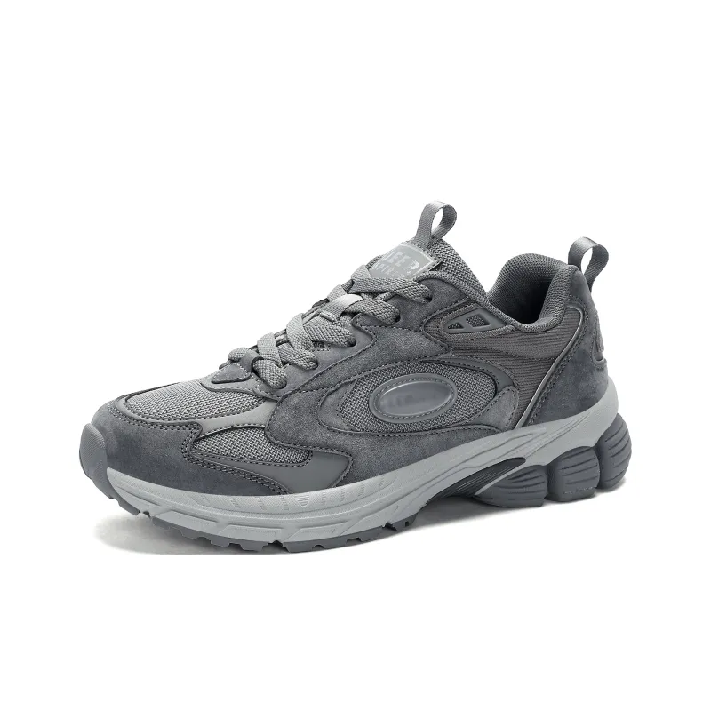 JEEP SPIRIT Slip Resistant, Abrasion Resistant, Breathable, Lightweight Low Top Running Shoes Men's Volcanic Gray-2