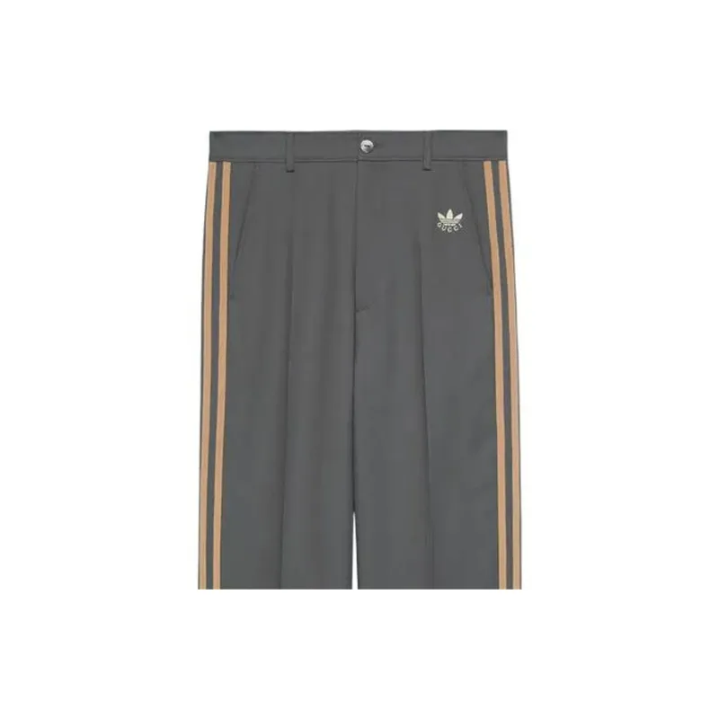 GUCCI GUCCI X ADIDAS SS23 Casual Pants Men's Dark Gray-4