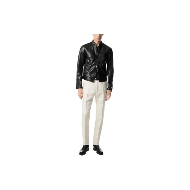 TOM FORD Shiny Plonge Cafe Biker Jacket-1