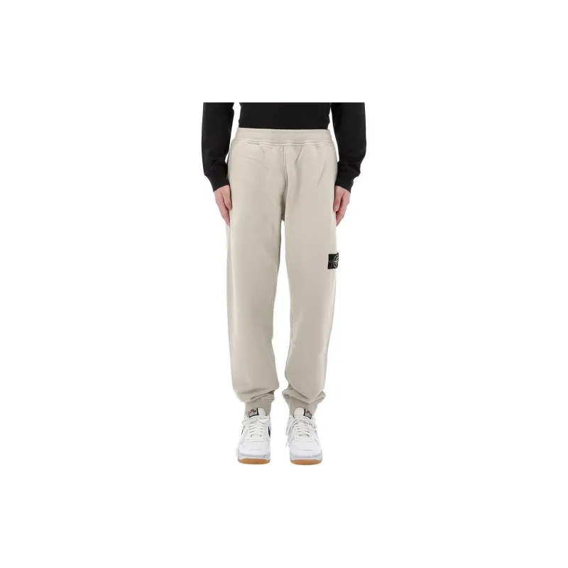 STONE ISLAND Logo Patch Tapered-Leg Sweatpants-2