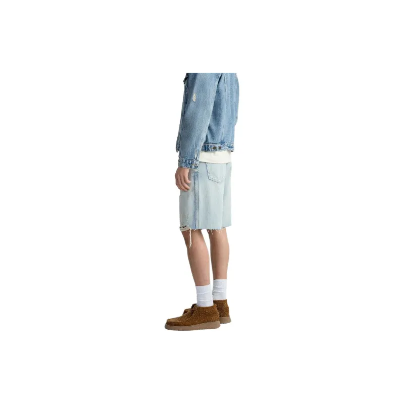 ZARA Denim Shorts Men's Light Blue-3
